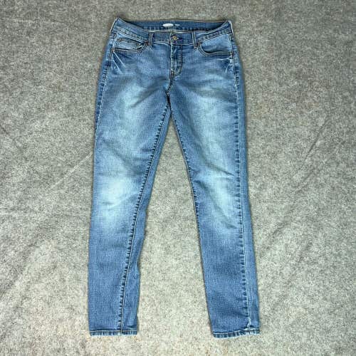 Old Navy Womens Jeans 6 Blue Skinny Pant Denim Mid Rise Light Wash Jegging