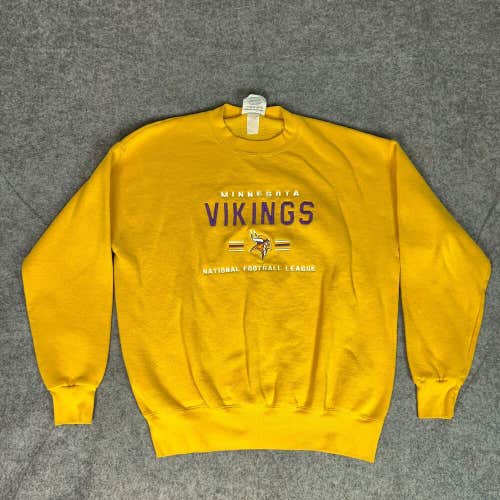 Vintage Minnesota Vikings Sweatshirt Mens Large Gold Lee Sport Embroidered NFL