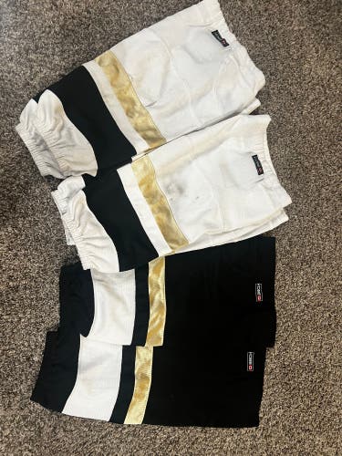 Size xs youth white/gold and black/gold Kobe hockey socks