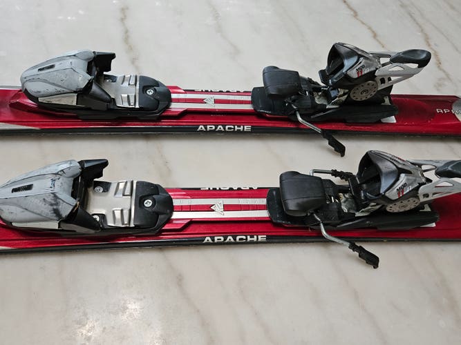 Used Unisex 170 cm All Mountain Apache Skis With Bindings Max Din 12
