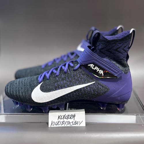 Nike Alpha Menace Elite 2 Football Cleats Size 15 Mens Purple Black BV2077-011