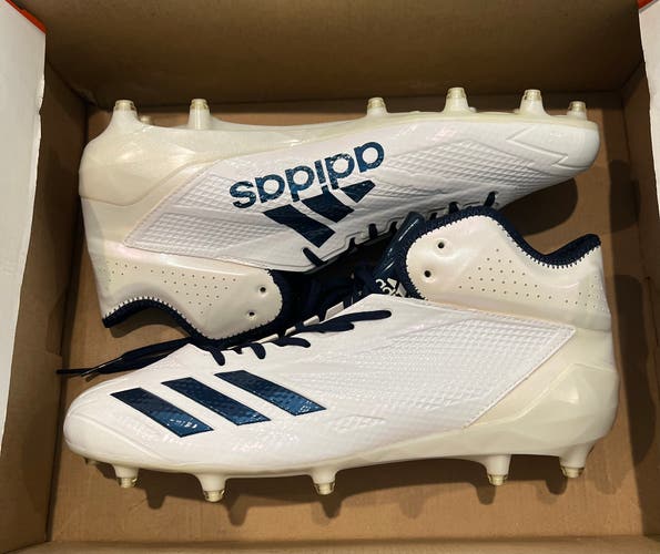 Size 11.5 Adidas Adizero 5 Star 6.0 Mid White Blue Football Cleat New B42485