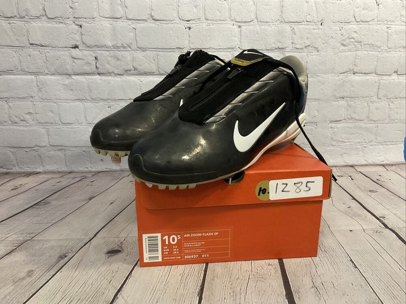 Nike Men's Air Zoom Flash SP Metal Baseball Cleats Black White Silver US Size 12