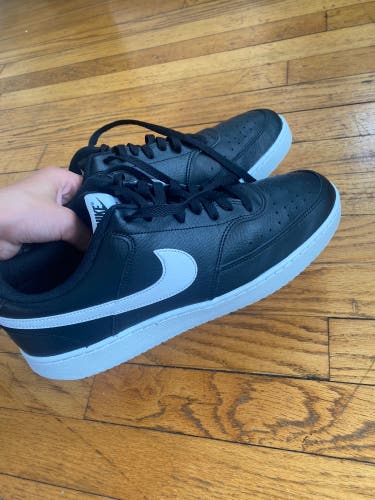 Nike Court Vision Low Black/White Good Condition Size 11.5
