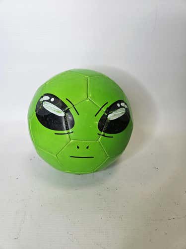 Used Green Ball 4 Soccer Balls