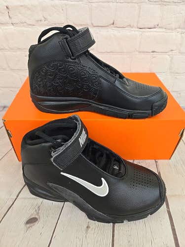 Nike Air P2 IV GS Youth Basketball Shoes Black Metallic Silver White US Size 5Y