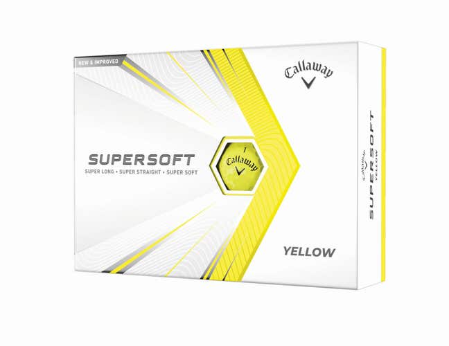 Callaway Supersoft 2021 Golf Balls (Yellow, 12pk) Super Long NEW & IMPROVED