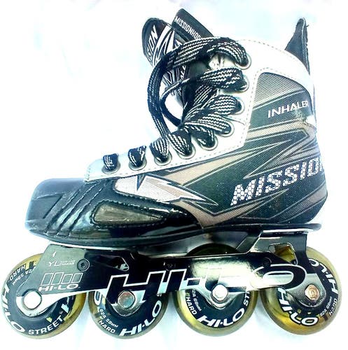 Mission Inhaler NLS6 Junior Inline Roller Hockey Skates Size 2E US Shoe Size 3
