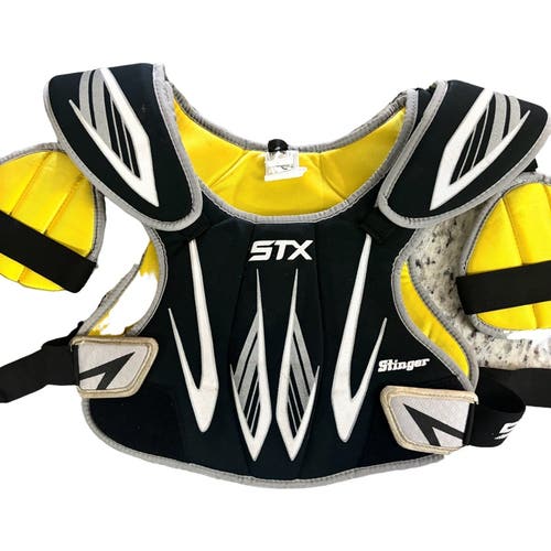 STX Lacrosse Stinger Black Shoulder Pad for Beginner-Intermediate