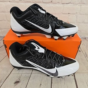 Nike 599008 001 Alpha Pro D Men's Football Cleats Black Dark Grey White US 9.5