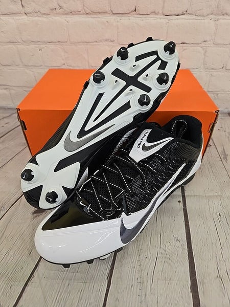 Nike 599008 001 Alpha Pro D Men's Football Cleats Black Dark Grey White US 9.5