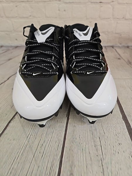 Nike 599008 001 Alpha Pro D Men's Football Cleats Black Dark Grey White US 9.5