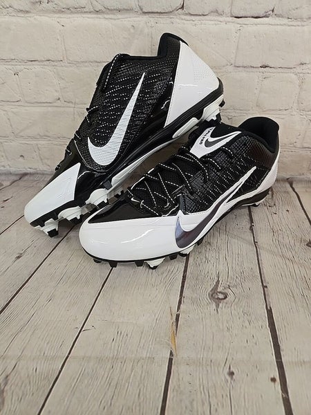 Nike 599008 001 Alpha Pro D Men's Football Cleats Black Dark Grey White US 9.5
