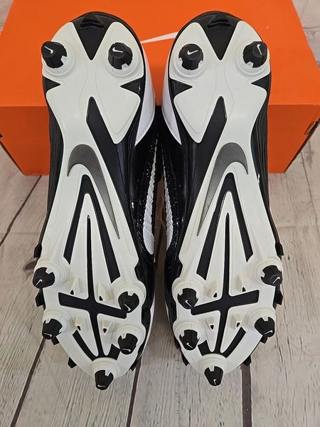 Nike 599008 001 Alpha Pro D Men's Football Cleats Black Dark Grey White US 9.5