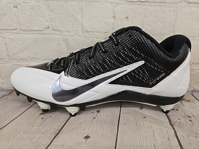 Nike 599008 001 Alpha Pro D Men's Football Cleats Black Dark Grey White US 9.5
