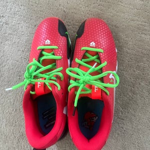 Red New Kid's Low Top Molded Cleats