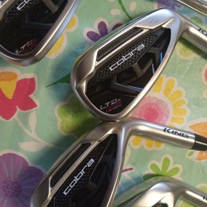 Used Men's Cobra King LTDx Right Handed Iron Set Stiff Flex Steel Shaft