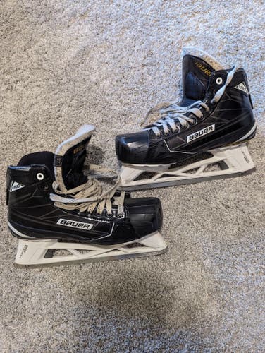 Used Senior Bauer Supreme S190 Hockey Goalie Skates Regular Width 10