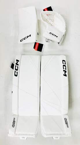 New CCM Axis 2.5 30" Goalie Pads Blocker Catcher set hockey junior glove regular