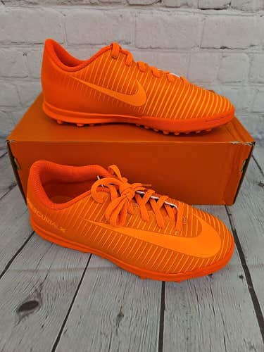 Nike JR MercurialX Vortex III TF Youth Soccer Shoes Total Orange Citrus US 4Y