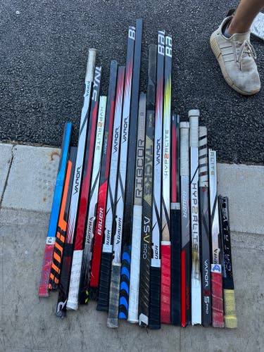 Lot of Broken Hockey Sticks for Projects - #Q507
