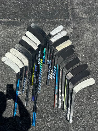 Lot of Broken Hockey Stick Blades for Projects or Repair - #Q511