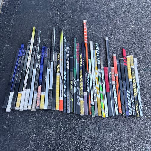 Lot of Broken Hockey Sticks for Projects or Repair - #Q512