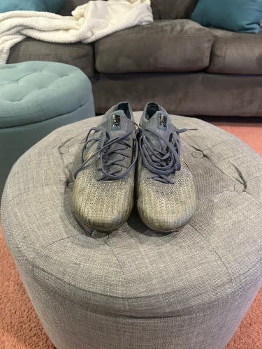 Silver Used Men's Nike Molded Cleats Mercurial Vapor Cleats