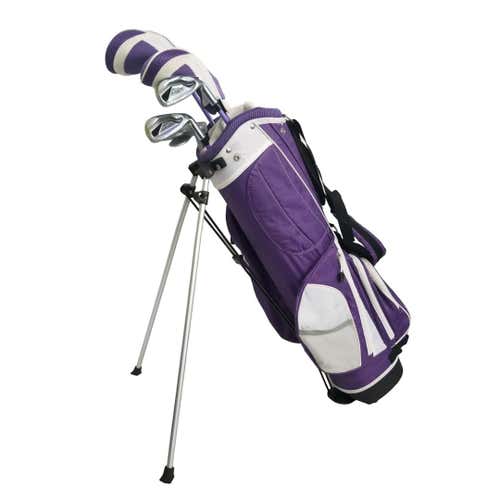 Used Powerbilt Jr Golf Set 5 Piece Age 5-8 Uniflex Graphite Shaft Junior Club Sets