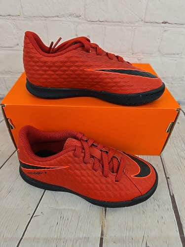 Nike JR HypervenomX Phade III IC Kid's Soccer Shoe University Red Black US 10.5C