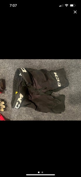 Black Used Large CCM Pro Stock Tacks Pant Shell