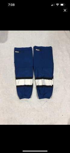 Blue Used Senior CCM Pro Stock Socks