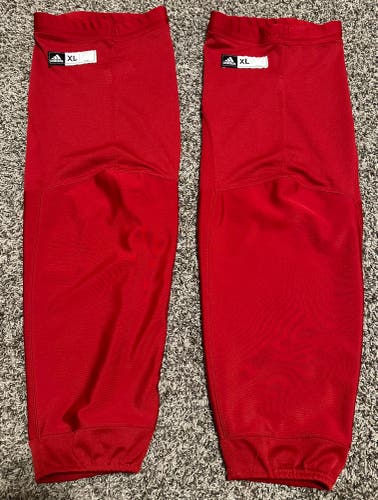 Red Used Senior Adidas Pro Stock Socks
