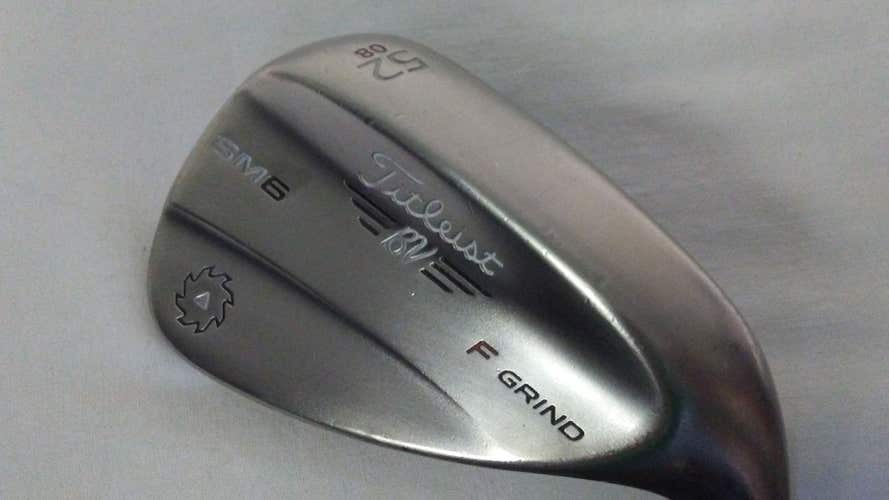 Titleist Vokey SM6 Gap Wedge 52* 08* (Steel Gray, F Grind) Golf