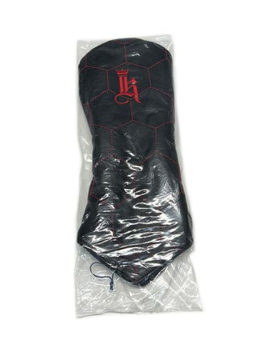 Links and Kings Black/Red Honeycomb Premium Leather Driver Headcover