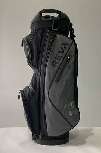 Callaway Reva Cart Bag Black Gray 14-Way Divide Single Strap Golf Bag