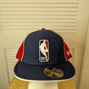 NWS Vintage New Jersey Nets NBA Logoman New Era 59fifty Pinwheel 7 3/4 MUSA
