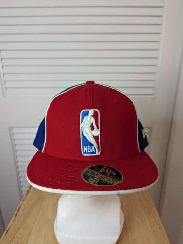 NWS Vintage Los Angeles Clippers Logoman Pinwheel New Era 59fifty 7 3/8 NBA
