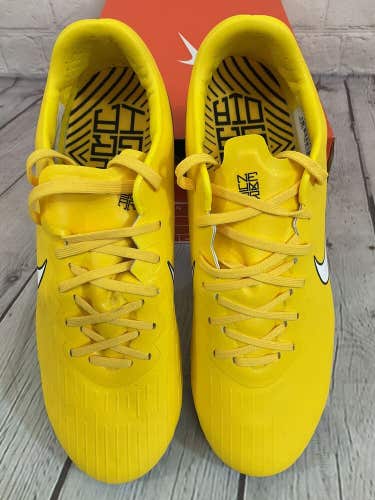 Nike Vapor 12 Pro NJR FG Soccer Cleats Yellow White Black US Size 7.5 M, 9 W