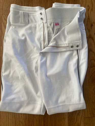 NEW A4 Baseball pants White With black Piping
