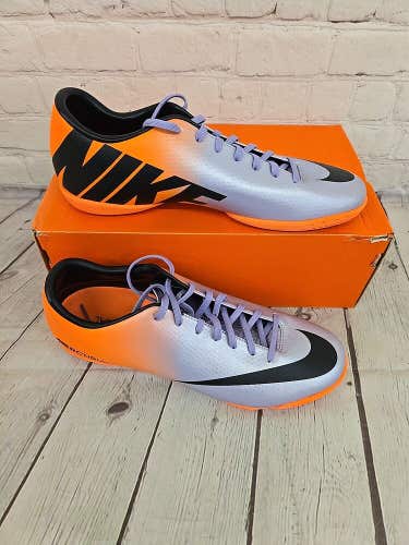 Nike Mercurial Victory IV IC Men's Soccer Shoes Purple Black Orange US Size 10