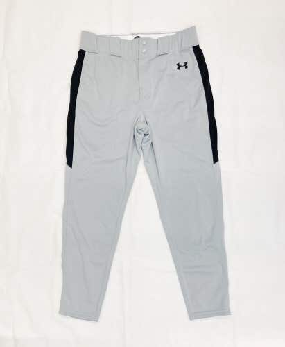 Under Armour Thief Tapered Baseball Game Pant Men's Large Gray Black UB017PM