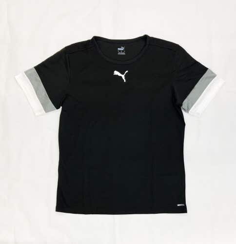Puma Team Rise Short Sleeve Soccer Jersey Men's Large Black Shirt 704932