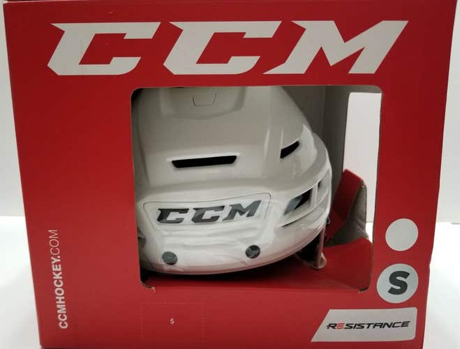 New Penguins NHL Pro Stock CCM Resistance White Ice Hockey Helmet Small