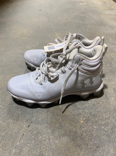 Gray Used Size 3.0 Youth Under Armour Lacrosse Cleats