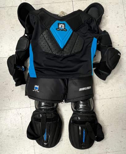 Bauer Youth Hockey equipment set large shoulder shirt pants elbow shin pads ice