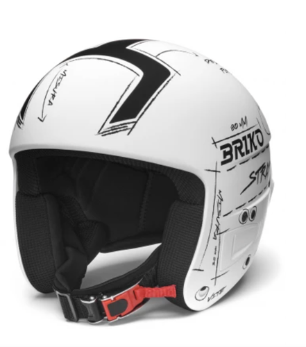 Briko Vulcano FIS Graphik Helmet - Matt White Black
