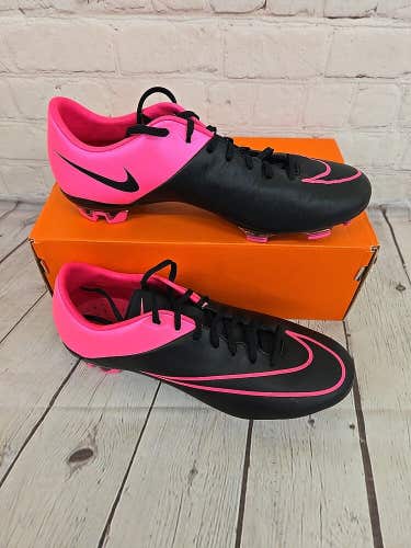 Nike Mercurial Veloce II Leather FG Men's Soccer Cleats Black Hyper Pink US 7