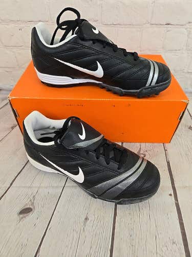 Nike JR Premier TF Youth Soccer Shoes Black White Metallic Silver US Size 2.5Y