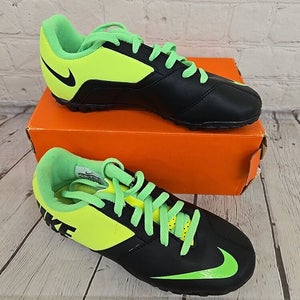Nike JR Bomba II Kid's Soccer Shoes Black Electric Green Volt US Size 13.5C
